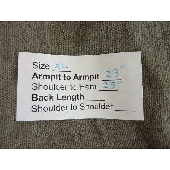 Zara Gray Green Knit Long Sleeve Sweater XL - Picture 6 of 6